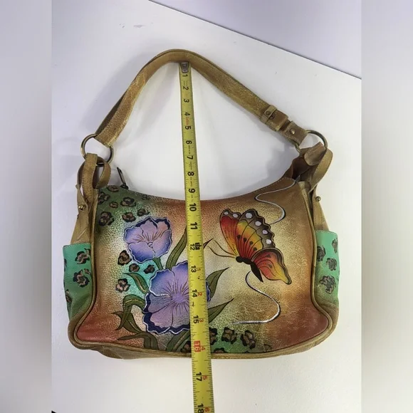 Great American Leatherworks Floral Buttery Leather Hobo Bag - Picture 3 of 8